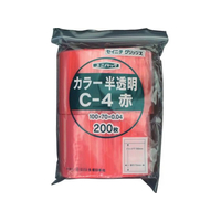 生産日本社（セイニチ） セイニチ/「ユニパック」 C-4 赤 100×70×0.04 (200枚入) FCE547V-3667324