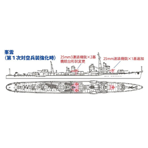 ハセガワ 1/700 日本駆逐艦 峯雲 WLﾐﾈｸﾞﾓ-イメージ4