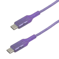 インプリンク Type-C/Type-Cクリアケーブル(1．0m) パープル IMUSCC100CLPU