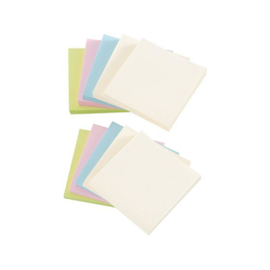ハピラ 再生紙ふせんノート 75×75mm アソート 10冊 FCK124B-P7575-イメージ2