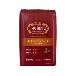 京都西京極 小川珈琲店 小川珈琲/小川珈琲店 小川プレミアムブレンド 豆 500g FCJ741E-イメージ1