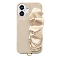 ユニケース iPhone 16用Classy Scrunchie Case ベージュ UNI-CSIP24M-2CSBE