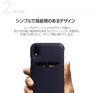 SLG Design iPhone XR用ケース Full Grain Leather Back Case ピンクローズ SD15464I61-イメージ4