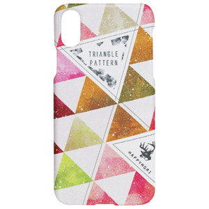 Happymori iPhone XR用ケース Triangle Pattern Bar ピンク HM14464I61-イメージ1