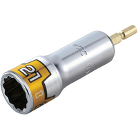 KTC インパクトドライバ用ソケットビット　差込角６．３５ｍｍ　対辺寸法２１ｍｍ　全長１０１ｍｍ BZP63-21W