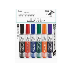 ぺんてる ノックル ボードにフィット 太字 6色セット FCC5029-EMWL5BF6ST-イメージ1