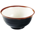 エンテック 長次郎窯羽反り丼(大) 内白 FC73017-AN60W