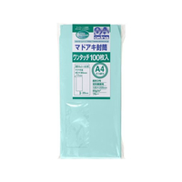 オキナ マドアキ封筒 窓付 長3 ブルー ワンタッチ 100枚 FCC2110-WT32BU