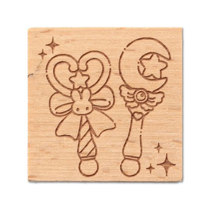アーテック 木柄スタンプ30 魔法少女 マジカルステッキ FCE576U-74772-イメージ1