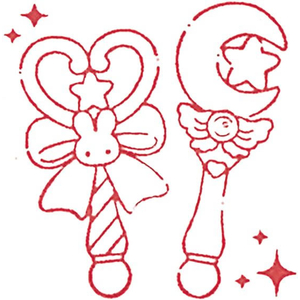 アーテック 木柄スタンプ30 魔法少女 マジカルステッキ FCE576U-74772-イメージ3