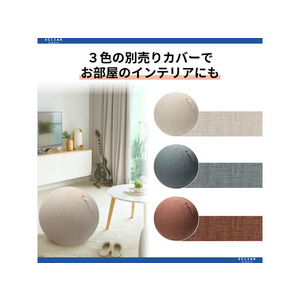 エレコム バランスボール 65cm グレー FC60981HCF-BB65GY-イメージ7