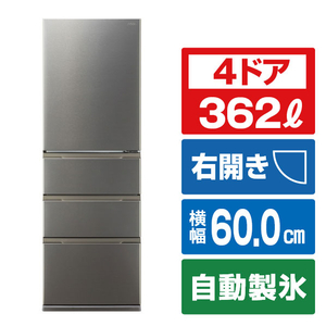 AQUA 【右開き】362L 4ドア冷凍冷蔵庫 フリージア・プラス ブライトダークシルバー AQR-S36A(DS)-イメージ1