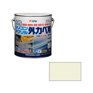 アサヒペン 水性シリコンアクリル外かべ用 3KG ミルキーホワイト FC227PP-イメージ1