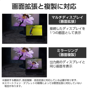 エレコム USB Type-C(TM) - VGA変換ケーブル(1.0m) ブラック CAC-CVGA10BK2-イメージ5
