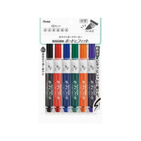 ぺんてる ノックル ボードにフィット 中字6色セット FCC5030-EMWL5SBF6ST