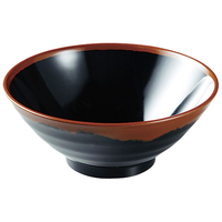 エンテック 長次郎窯そば丼(小) 内黒 FC73018-AN64B