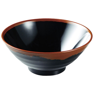 エンテック 長次郎窯そば丼(小) 内黒 FC73018-AN64B-イメージ1
