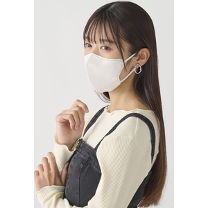 アイリスオーヤマ ファッショナブルマスク立体 ふつう 10枚 ホワイト FCJ404K-RN-FA10SW-イメージ3