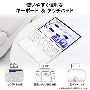 MSI ノートパソコン オリジナル Prestige 13Evo A12M マットホワイト PRESTIGE13-A12M-1327JP-イメージ9