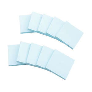 ハピラ 再生紙ふせんノート 75×75mm ブルー 10冊 FCK125B-P7575BL-イメージ2