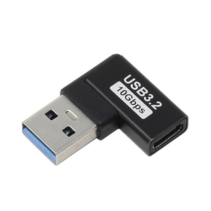 アイネックス USBアダプタ Aオス - Cメス 左L型 10Gbps U32AC-LFAD-イメージ1
