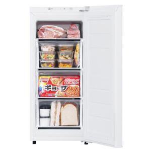 アイリスオーヤマ スリム冷凍庫 64L ホワイト IUSN-S6A-W-イメージ7