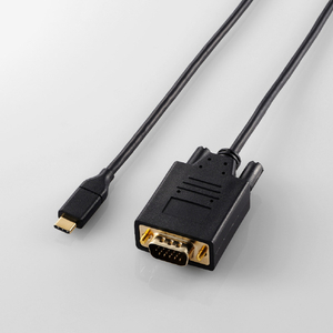 エレコム USB Type-C(TM) - VGA変換ケーブル(2.0m) ブラック CAC-CVGA20BK2-イメージ2