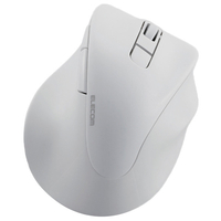 エレコム 静音 Bluetooth5．0マウス 5ボタン Lサイズ EX-G ホワイト MXGL30BBSKWH