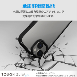 エレコム Galaxy A55 5G用TOUGH SLIM LITE フレームカラー ストラップホールシート付 ブラック PM-G243TSLFCBK-イメージ3