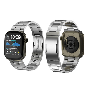 KeyBudz Apple Watch 49/46/45/44mm Spectra プレミアムステンレスバンド ポリッシュシルバー KB28466AW-イメージ1