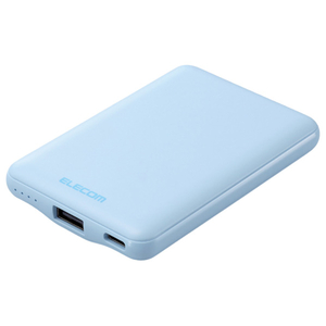 エレコム 薄型コンパクトモバイルバッテリー(5000mAh/3A/C×1+A×1) ブルー DE-C45-5000BU-イメージ1