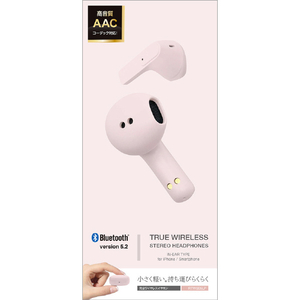 ラスタバナナ Bluetooth 5．2完全ワイヤレスイヤホンマイク AAC対応 ライトピンク RTWS05LP-イメージ2