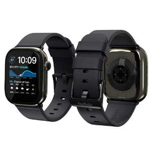 KeyBudz Apple Watch 49/46/45/44mm Artisan プレミアム本革バンド ブラック KB28467AW-イメージ1