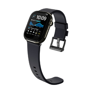 KeyBudz Apple Watch 49/46/45/44mm Artisan プレミアム本革バンド ブラック KB28467AW-イメージ10