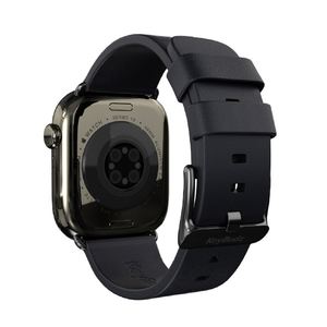 KeyBudz Apple Watch 49/46/45/44mm Artisan プレミアム本革バンド ブラック KB28467AW-イメージ3