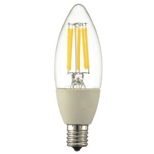 オーム電機 LED電球 E17口金 全光束750lm(6．0W フィラメントタイプ・シャンデリア形) 電球色相当 LDC6L-E17 C6-イメージ2