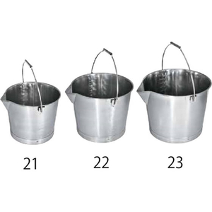 エスコ 10L バケツ 口付/ステンレス製 FCJ224H-EA508S-21-イメージ2
