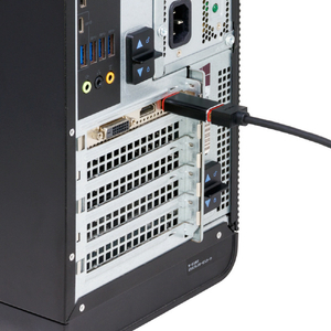 アイネックス DisplayPort - HDMIパッシブ変換アダプタ ブラック×レッド ADV-DPHD-イメージ3