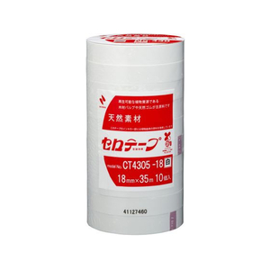 ニチバン セロテープ 着色 18mm×35m 白10巻パック FC244NU-CT4305-18-イメージ1
