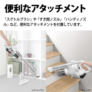 シャープ サイクロン式コードレススティッククリーナー RACTIVE Air ホワイト EC-AR10-W-イメージ15