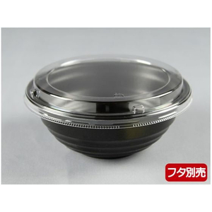 パックスタイル 耐熱どんぶり容器 YS丼 D-1 黒 本体 50個 FC303SH-00653118-イメージ2