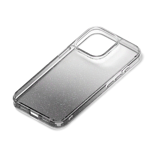 PGA iPhone 15 Pro用グラデーションハイブリッドケース ラメ・ブラック PG-23BPT12BK-イメージ1