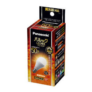 パナソニック LED電球 E17口金 全光束600lm(5．7W小形電球広配光タイプ) 電球色相当 パルック プレミア LDA6LGE17DSK5-イメージ1