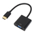 アイネックス HDMI - VGA変換ケーブル(約14．5cm) ブラック AMC-HDVGA-V-イメージ1