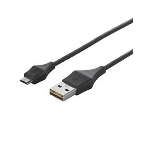 BUFFALO どっちもUSBコネクター採用 USB2．0ケーブル(A to microB)(1．2m) どっちもUSBケーブル ブラック BSUAMBDU212BKA-イメージ1