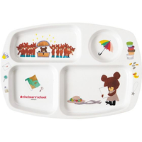 関東プラスチック工業 メラミン食器 くまのがっこう「ジャッキーのたからもの」角ランチ皿 FC016LD-1263150