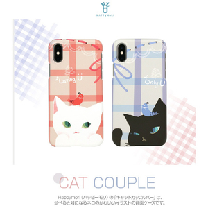 Happymori iPhone XR用ケース Cat Couple Bar ブラック HM14468I61-イメージ2