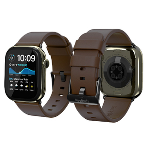 KeyBudz Apple Watch 49/46/45/44mm Artisan プレミアム本革バンド ナチュラルブラウン KB28468AW-イメージ1