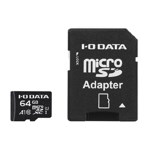 I・Oデータ A1/UHS-I UHS スピードクラス1対応 microSDメモリーカード 64GB (SDカード変換アダプター付き) オリジナル IEMS64GA1 I・Oデータ A1/UHS-I UHS スピードクラス1対応 microSDメモリーカード 64GB (SDカード変換アダプター付き) オリジナル IEMS64GA1