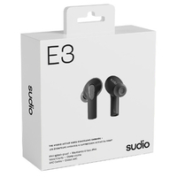 新品未開封sudio E3 イヤフォン ブラック Sudio E3 ブラック | ハイブリッドアクティブノイズキャンセ